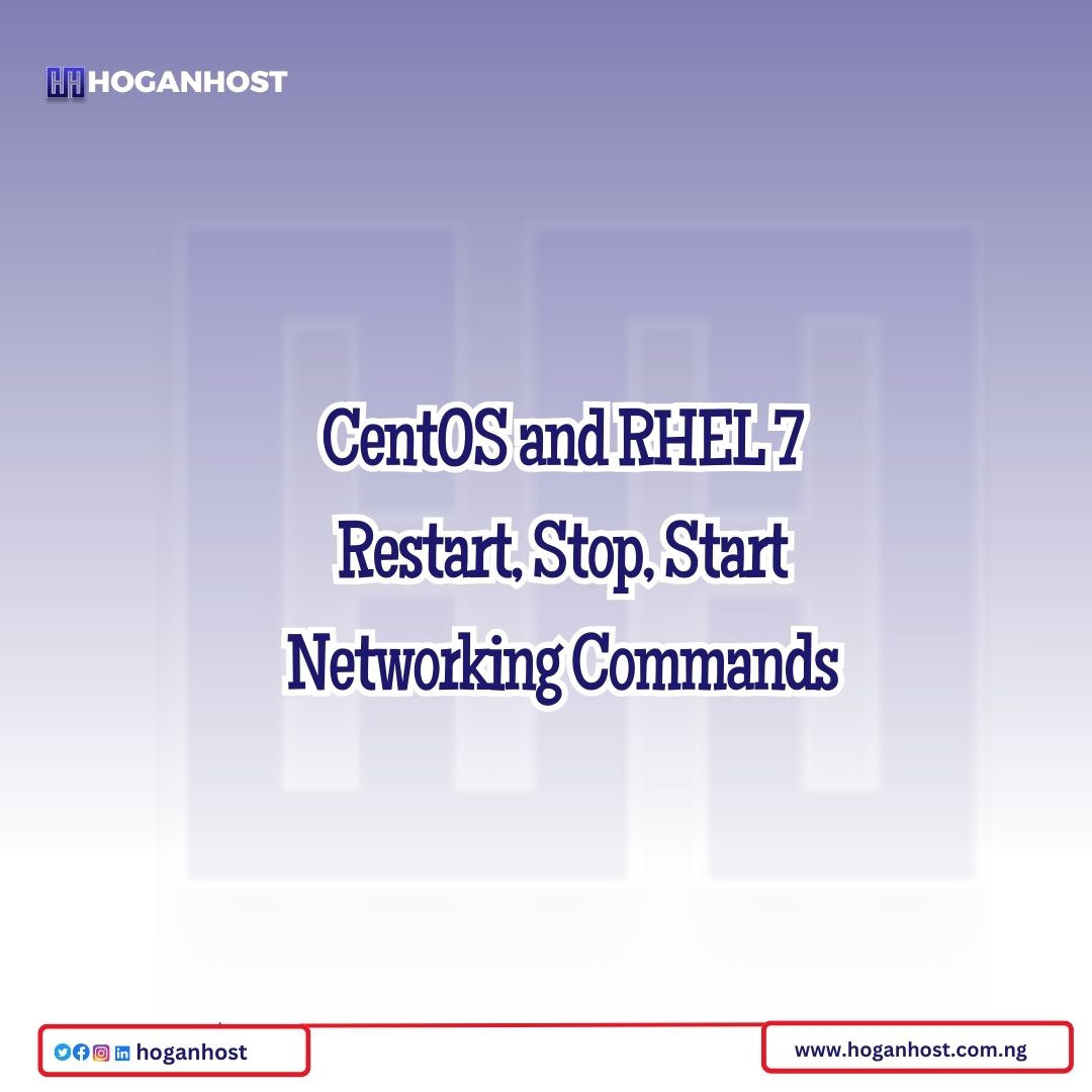 CentOS And RHEL 7 Restart Stop Start Networking Commands