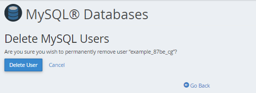 How To Create or Delete a MySQL Database or User
